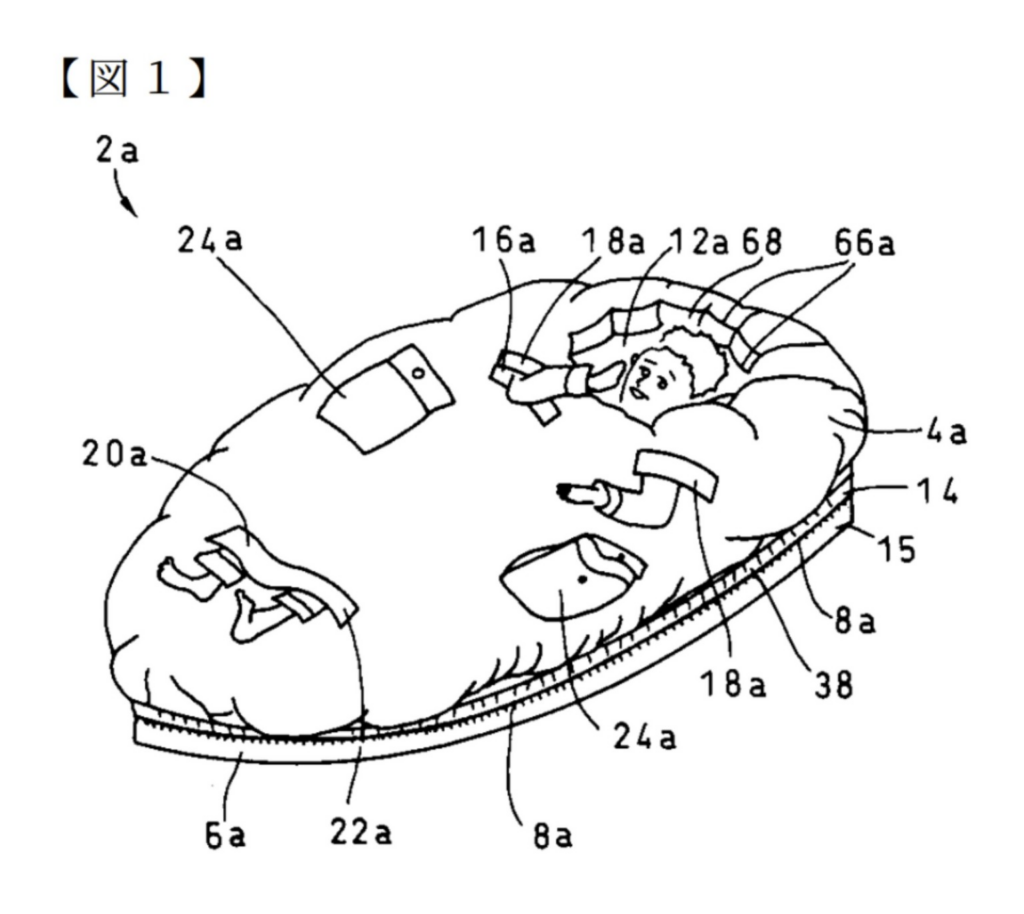 Enclosed Sleeping Bag with Integrated Comfort Features | Patent Drawing