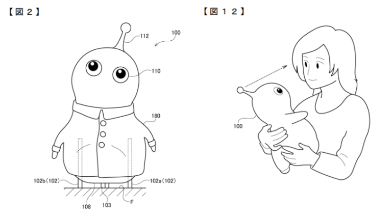 Plush Robot for Emotional Interaction and Physical Engagement Patent Drawing