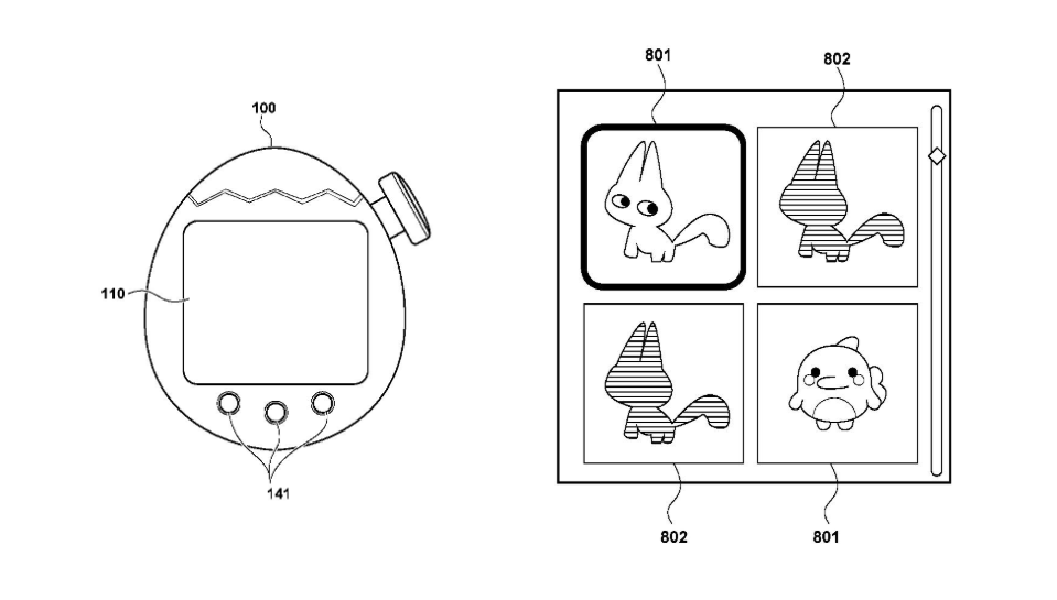 Tamagotchi Paradise Micro–Macro Care Device with Zoom Dial | Japanese Patent Drawing